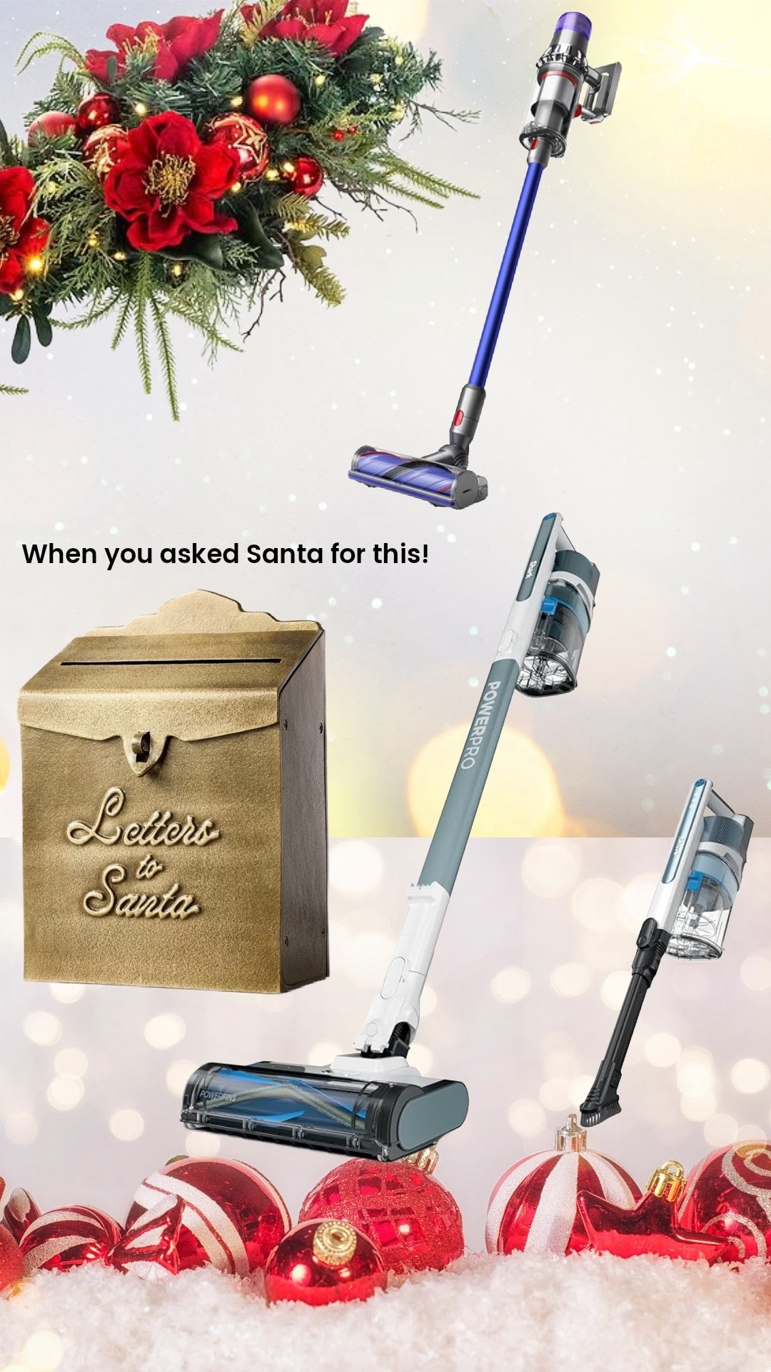 😜🫣 es la verdad! Ya le pedí a “Santa” una nueva aspiradora!  Muy necesaria en casa y ya me hacía falta una nueva. Pedí la Shark Power Pro.  También he tenido la Dyson.  Ambas son muy buenas. Y esta Shark ahora está muy rebajada de precio. Hay que aprovechar ! 
#vacuum 

#LTKHome #LTKHoliday #LTKCyberWeek