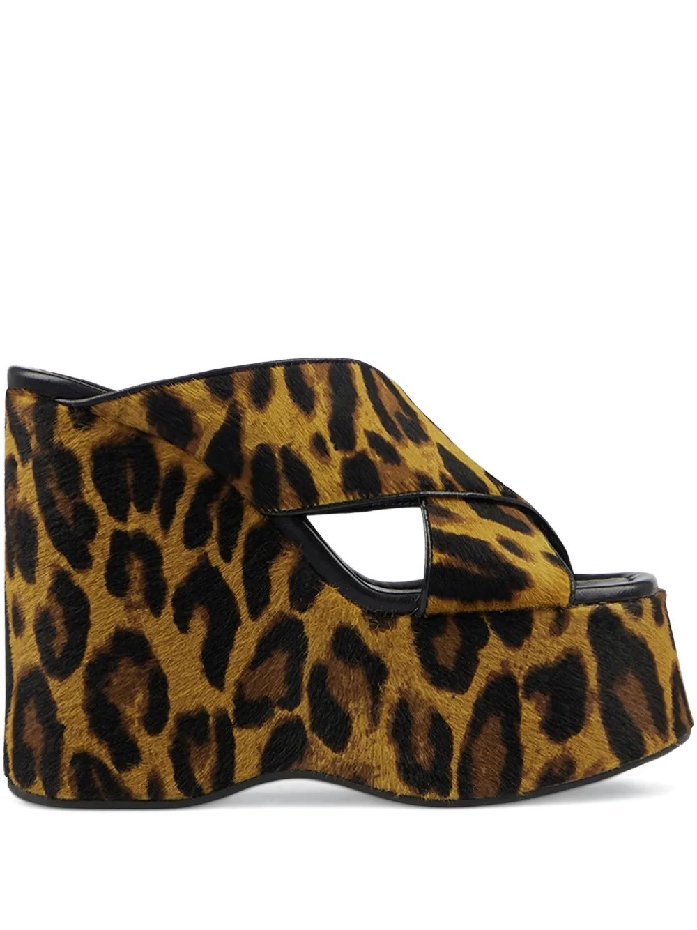 135mm Mara leopard-print platform sandals | Farfetch Global
