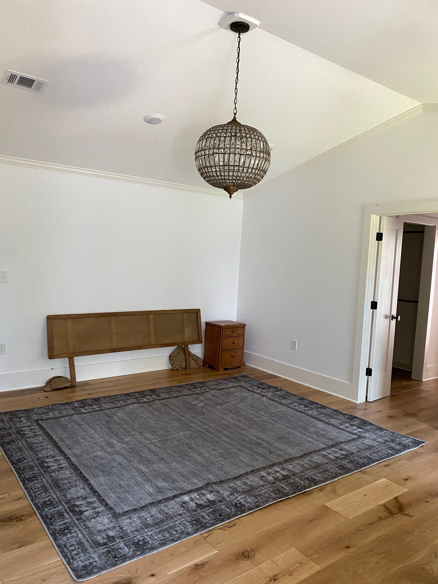 Bedroom is coming together slowly but surely! First time seeing our rug rolled out and I love it! It’s a Ruggable and we’ve enjoyed our past ones 🙌🏼 much more hints of green and tan in person which I loveee  

#LTKhome