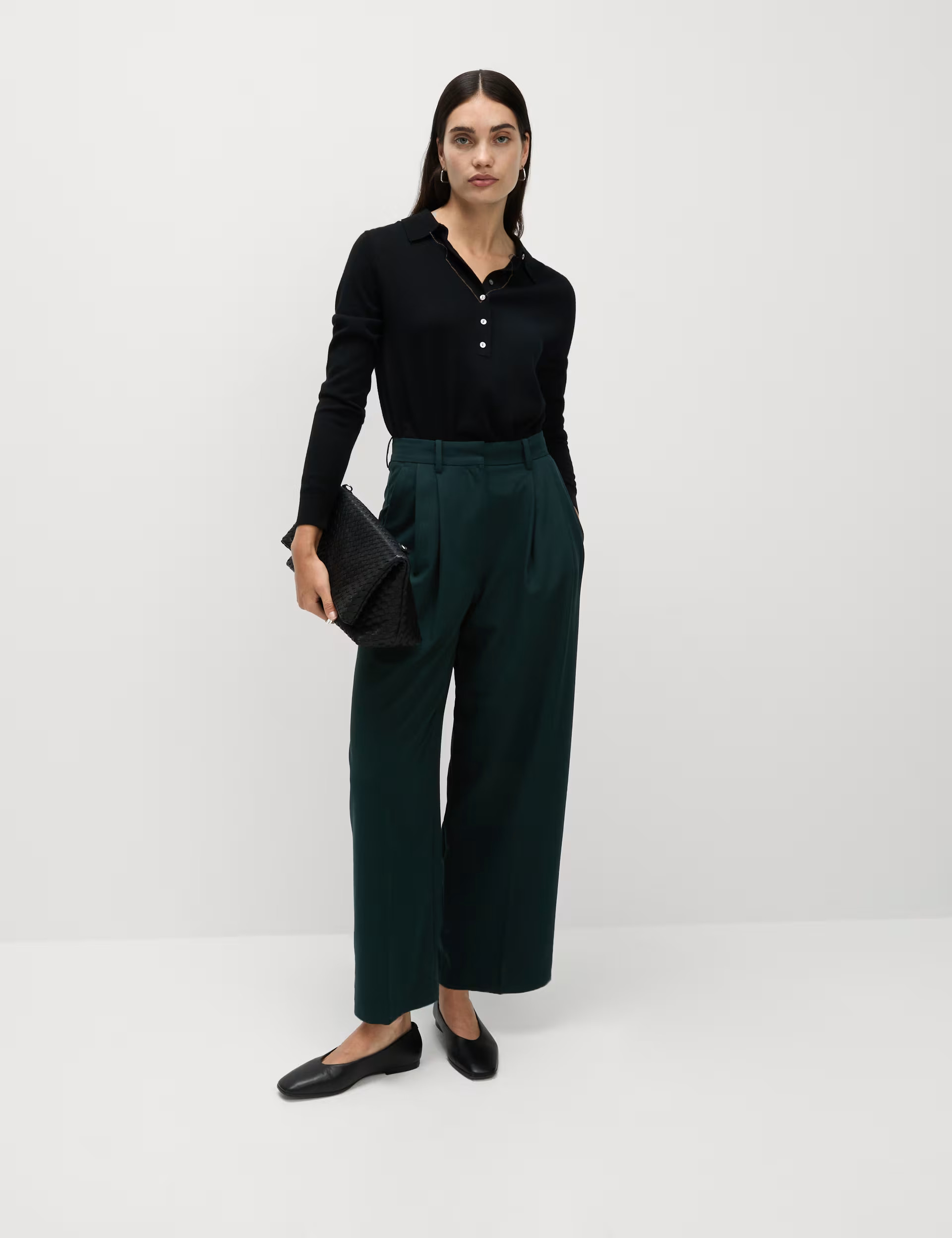 Pleat Front Wide Leg Trousers | Marks & Spencer (UK)
