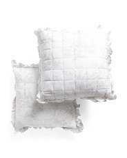 28x28 2pk Country Toile Patterned Euro Pillows | Bed & Bath | Marshalls | Marshalls
