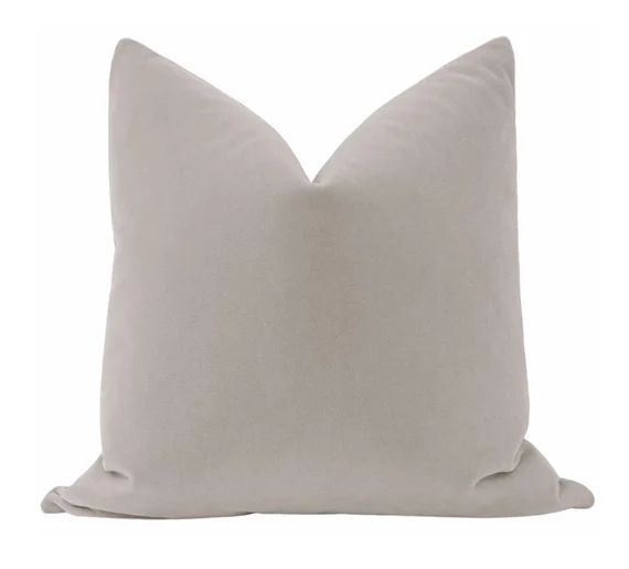 Mohair Velvet // Dove Grey Pillow COVER ONLY | grey velvet pillow | mohair velvet pillow | light ... | Etsy (US)