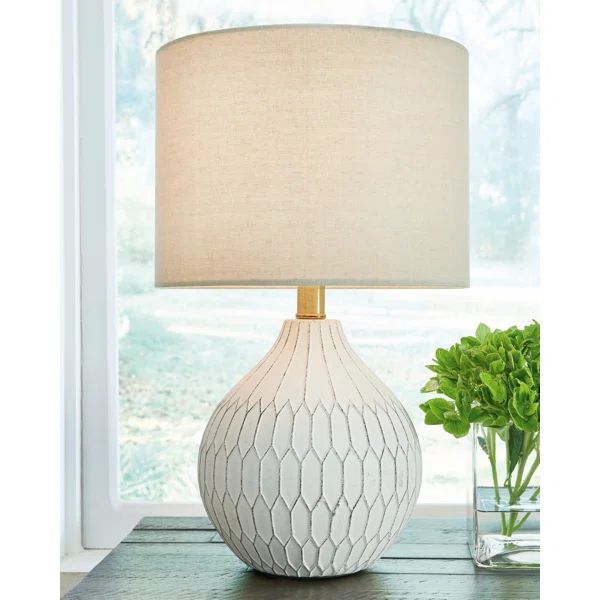 Chicoine 17.5" White Table Lamp | Wayfair North America