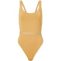 Versace Women's Greca Tonal Bodysuit in Caramel, Size Large | END. Clothing | End Clothing (US & RoW)