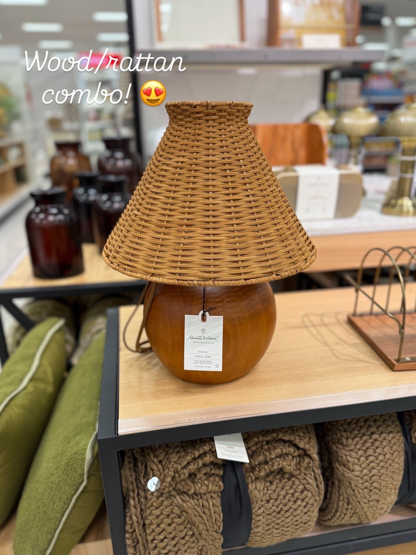 What a cute lamp from the new 2025 Fall Hearth & Hand release at Target! Loving the rattan/wood combo! 

#LTKSeasonal #LTKHome #LTKFindsUnder50