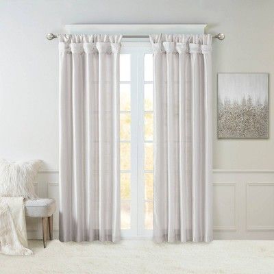 Lillian Twisted Tab Light Filtering Lined Curtain Panel | Target