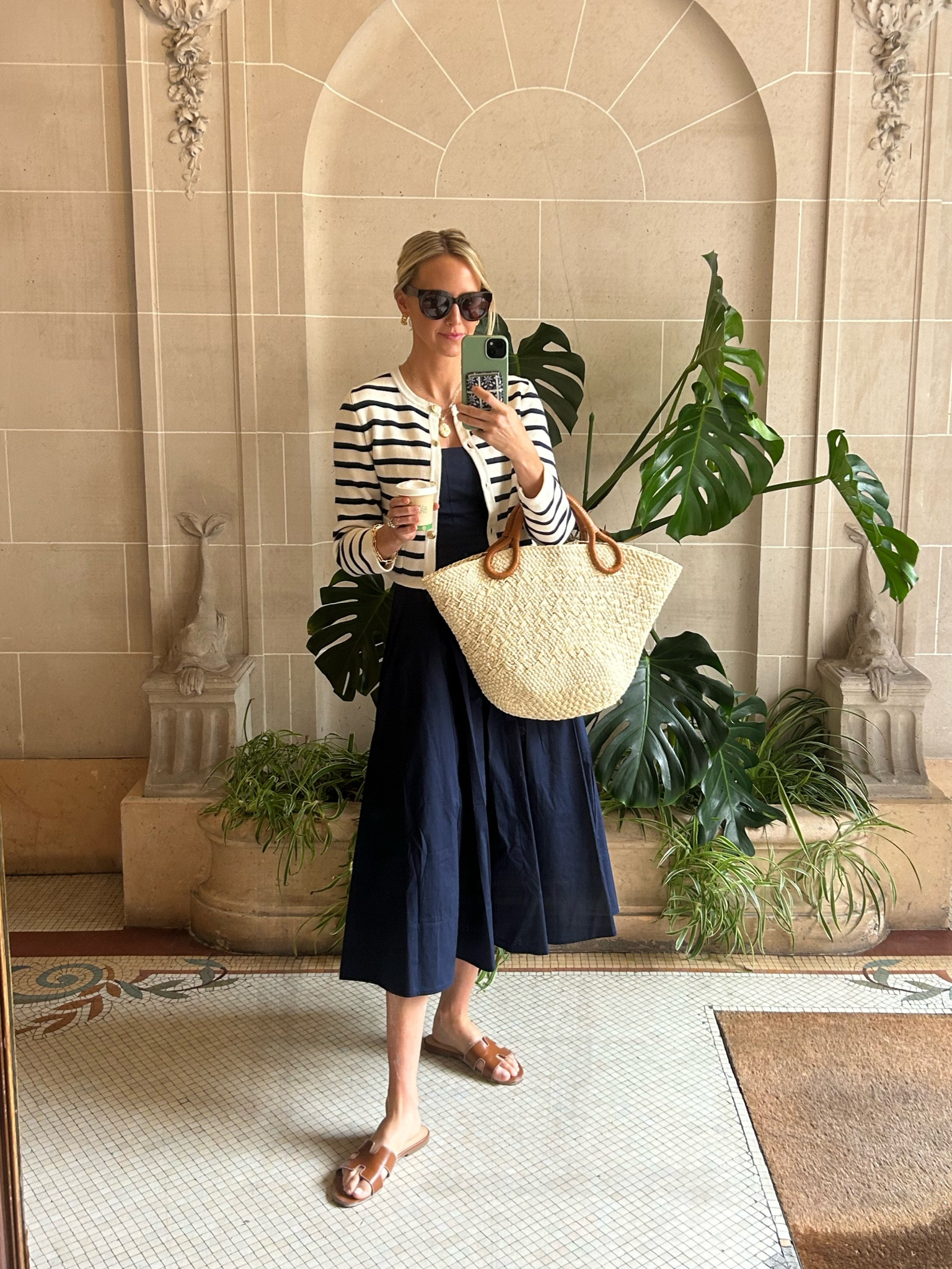 Wells staud dress in navy.  Stripes for Paris 

#LTKstyletip #LTKtravel