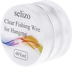Fishing Wire, Selizo 3Pcs Clear Fishing Line Jewelry String Invisible Nylon Thread for Hanging De... | Amazon (US)
