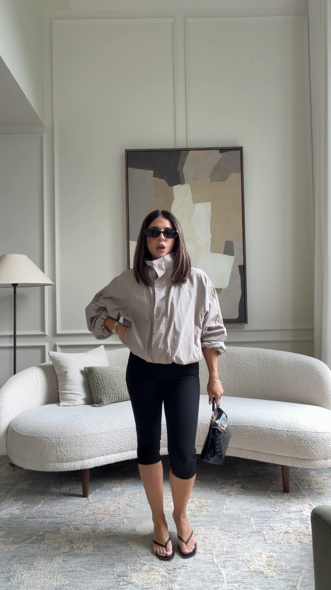 Size 2 in Capri’s 
Size S/M in jacket

#LTKcanada #LTKsummer