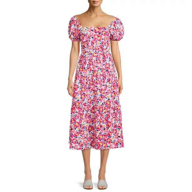 Time and Tru Women's Off Shoulder Dress | Walmart (US)