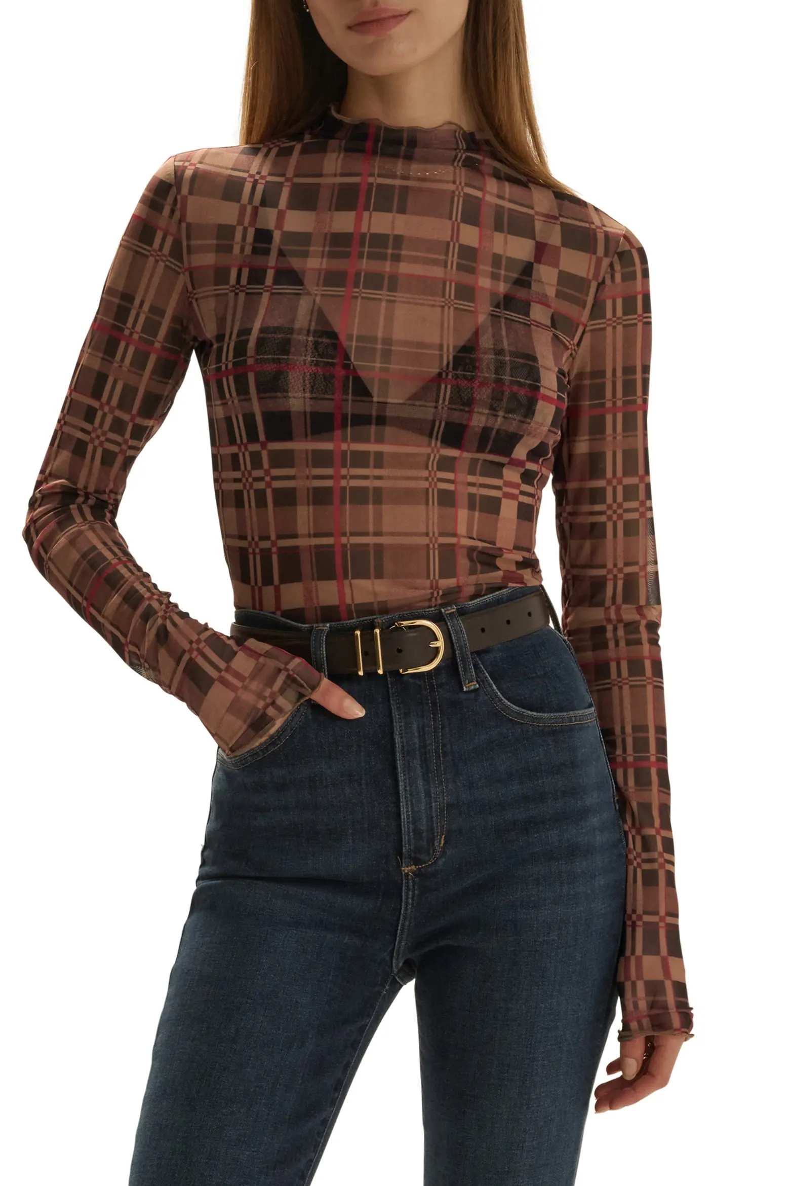 Favorite Daughter The Sheer Fantasy Mock Neck Top (Women) | Nordstrom | Nordstrom