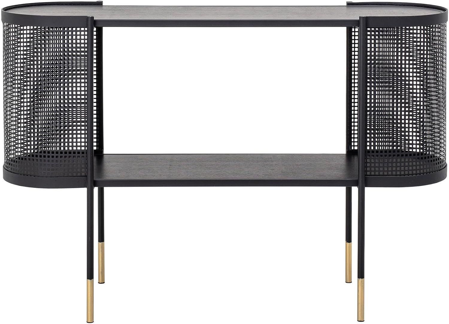 Bloomingville Metal Console Shelf & Brass Finish Legs Table, Black | Amazon (US)