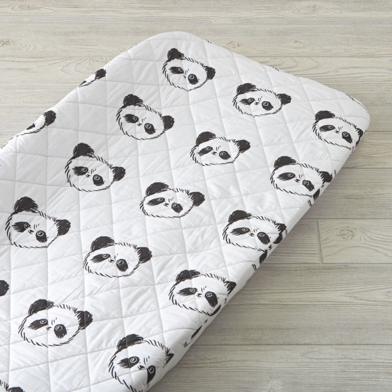 Panda Changing Pad Cover | Crate & Barrel