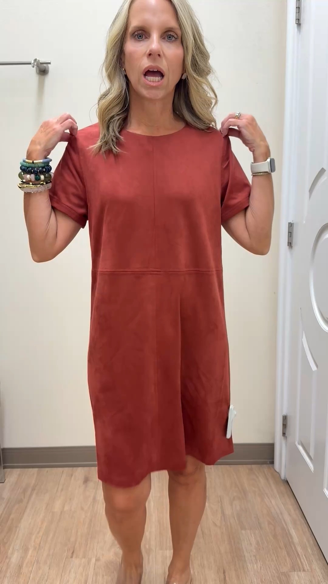 The perfect workwear/church dress. Wearing small from @Belk 
Use COAST20 on bracelet stack from @ALLIE+BESS

#LTKgrwm #LTKootd #LTKOver40