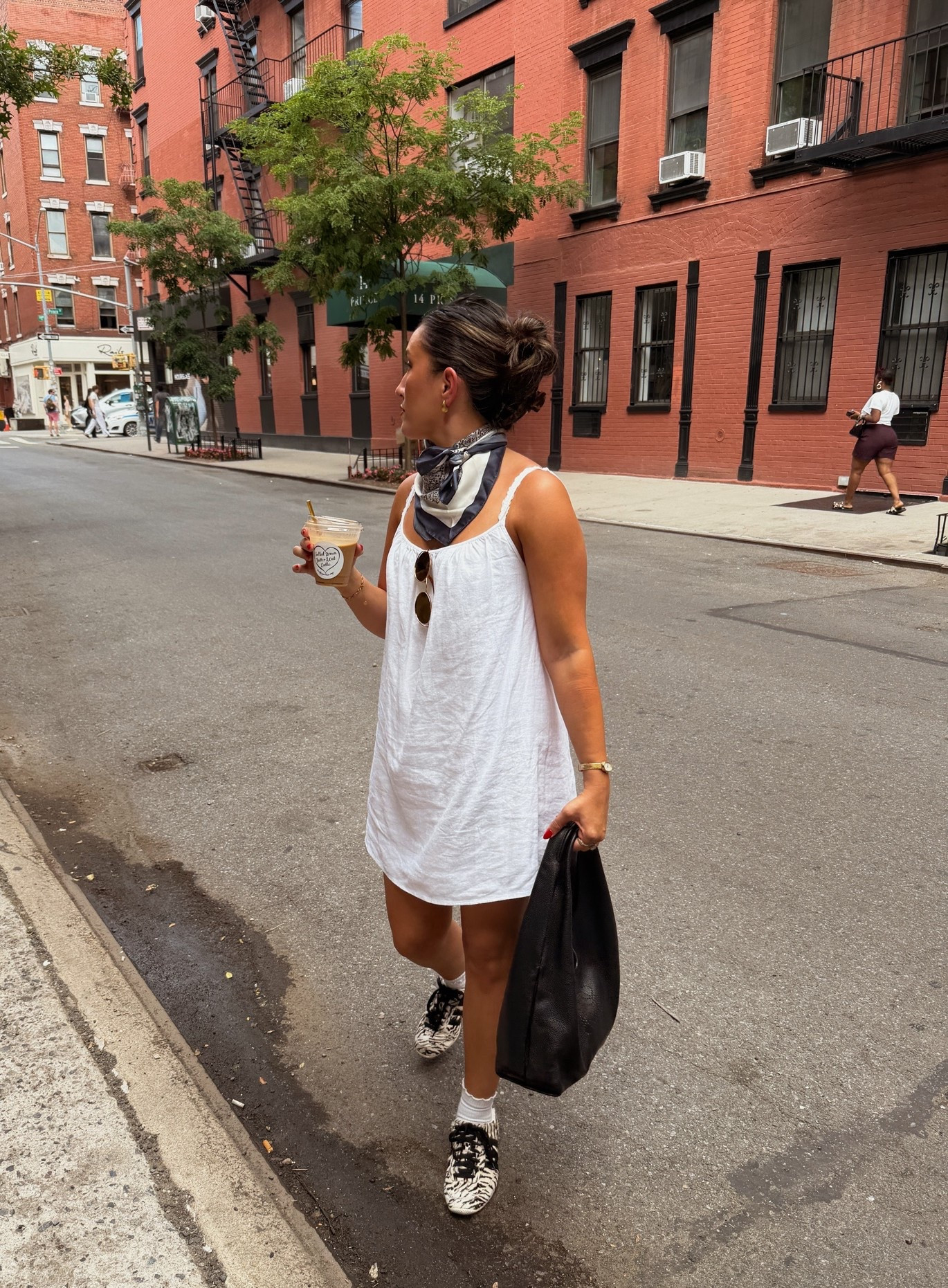 What I wore in NYC! It was 93 and HUMID so this outfit was perfect!! These sneakers are also perfect for walking around all day

Wearing size small in dress, 8 in adidas

#LTKootd #LTKPetite #LTKSeasonal