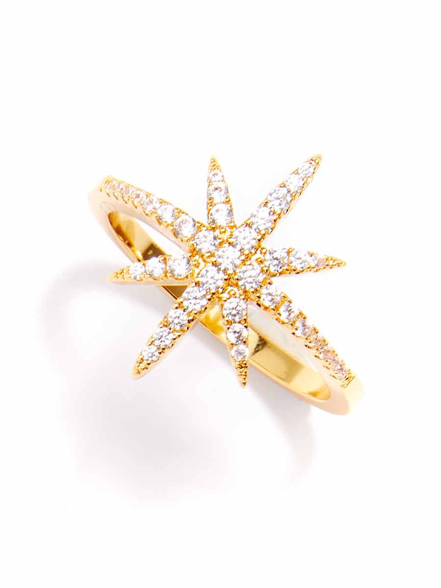 Madge Crystal Starburst Ring | ZENZII