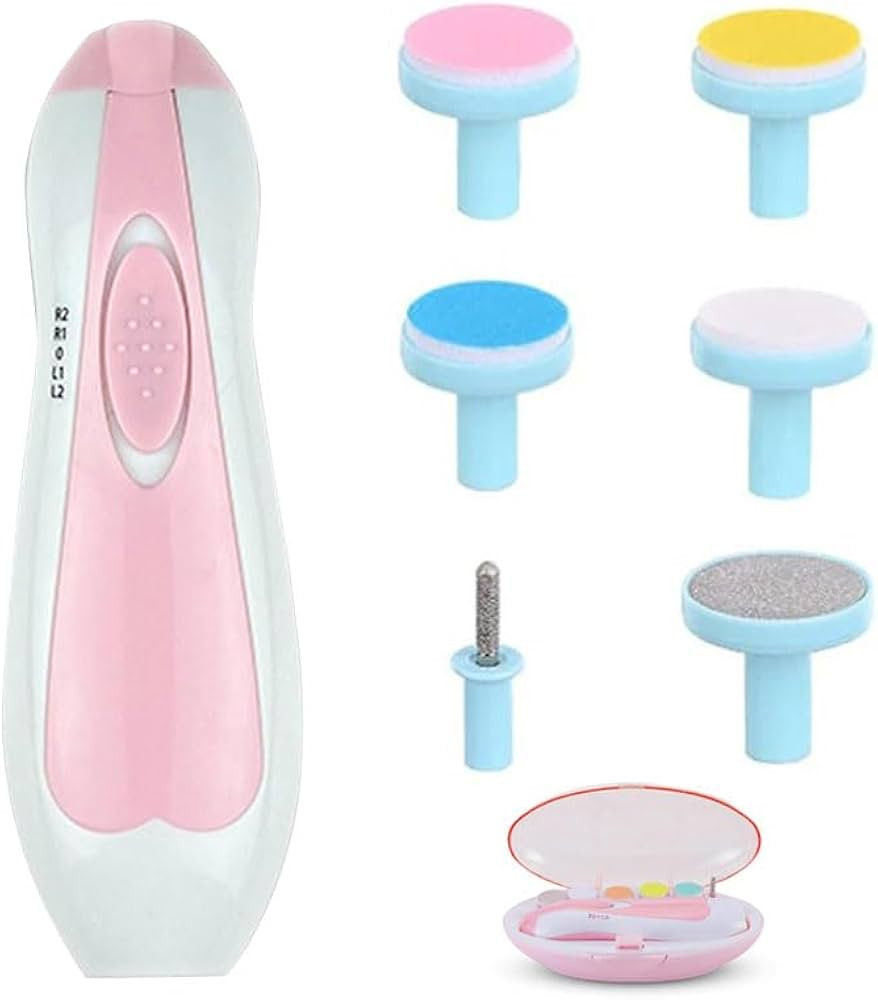 Baby Nail Trimmer Electric Nail File Baby Set, Baby Safe Electric Nail Clipper with LED Light and... | Amazon (US)