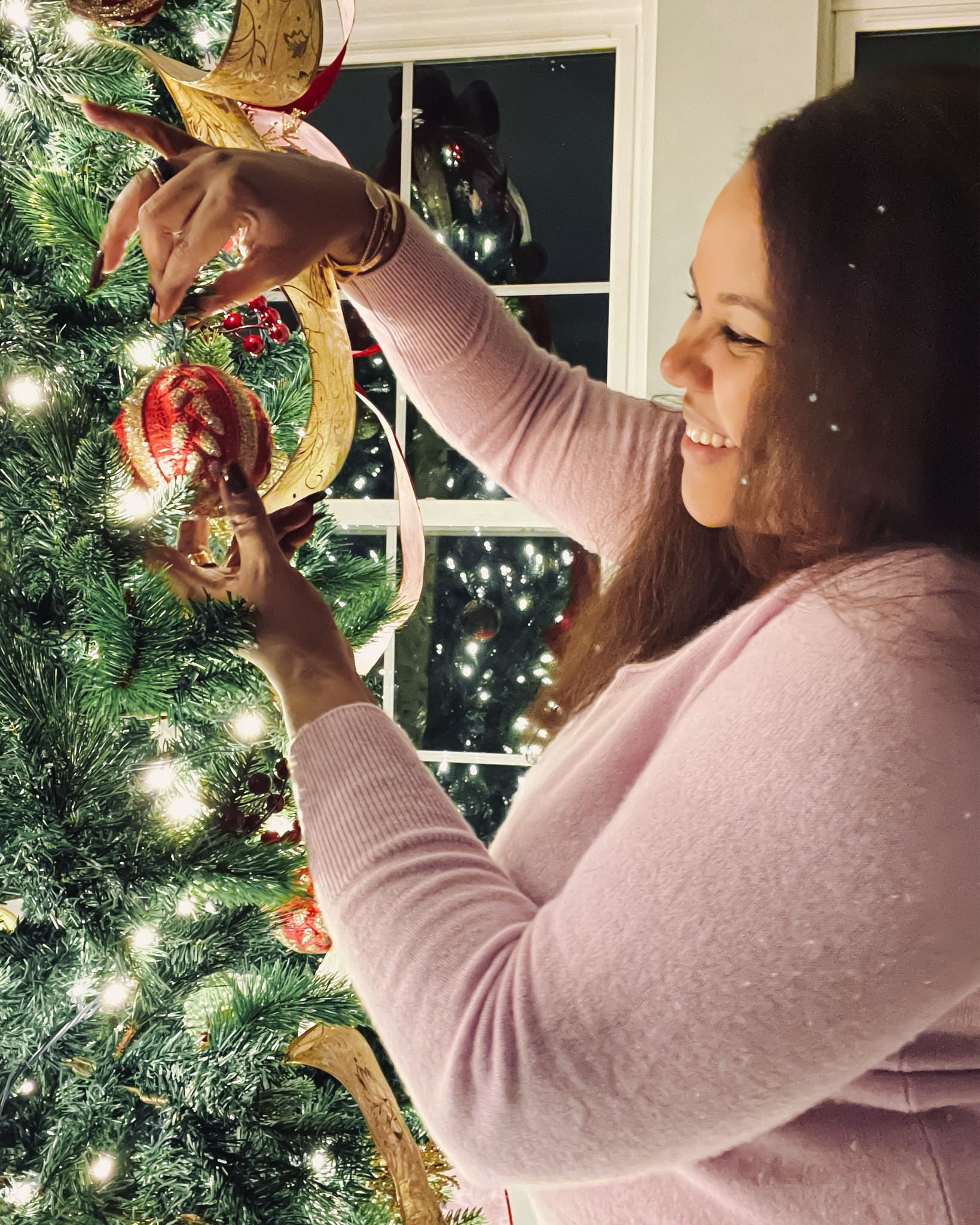 There's something oddly calming about decorating a tree. 
.
Christmas decor, holiday decor, Christmas tree, red ornaments, gold ribbon, holiday decoration, Christmas decorations 

#LTKHome #LTKHoliday #LTKSeasonal