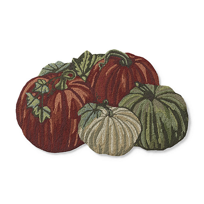 Shaped Pumpkin Door Mat | Frontgate | Frontgate