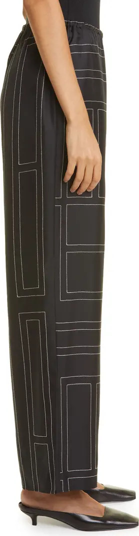 Monogram Silk Pajama Bottoms | Nordstrom