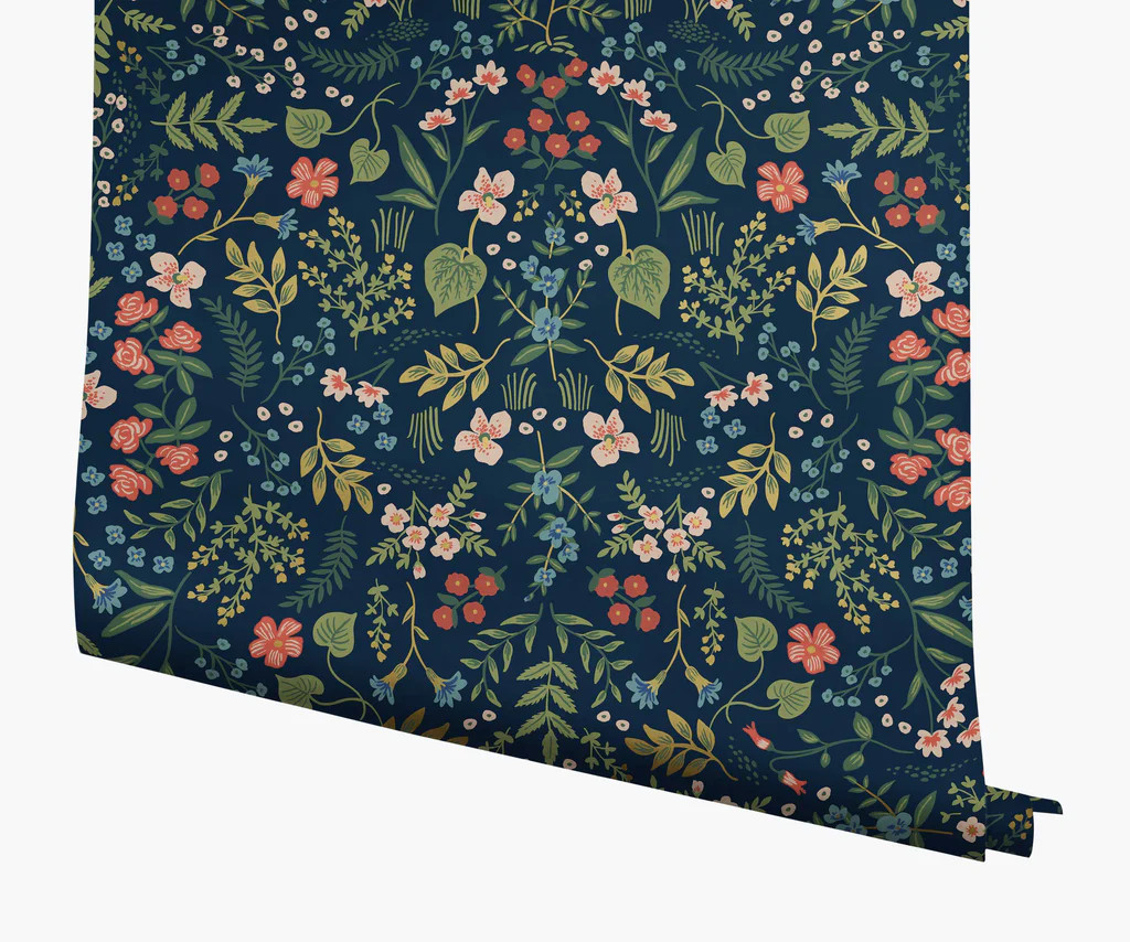 Wildwood Wallpaper - Navy | Rifle Paper Co.