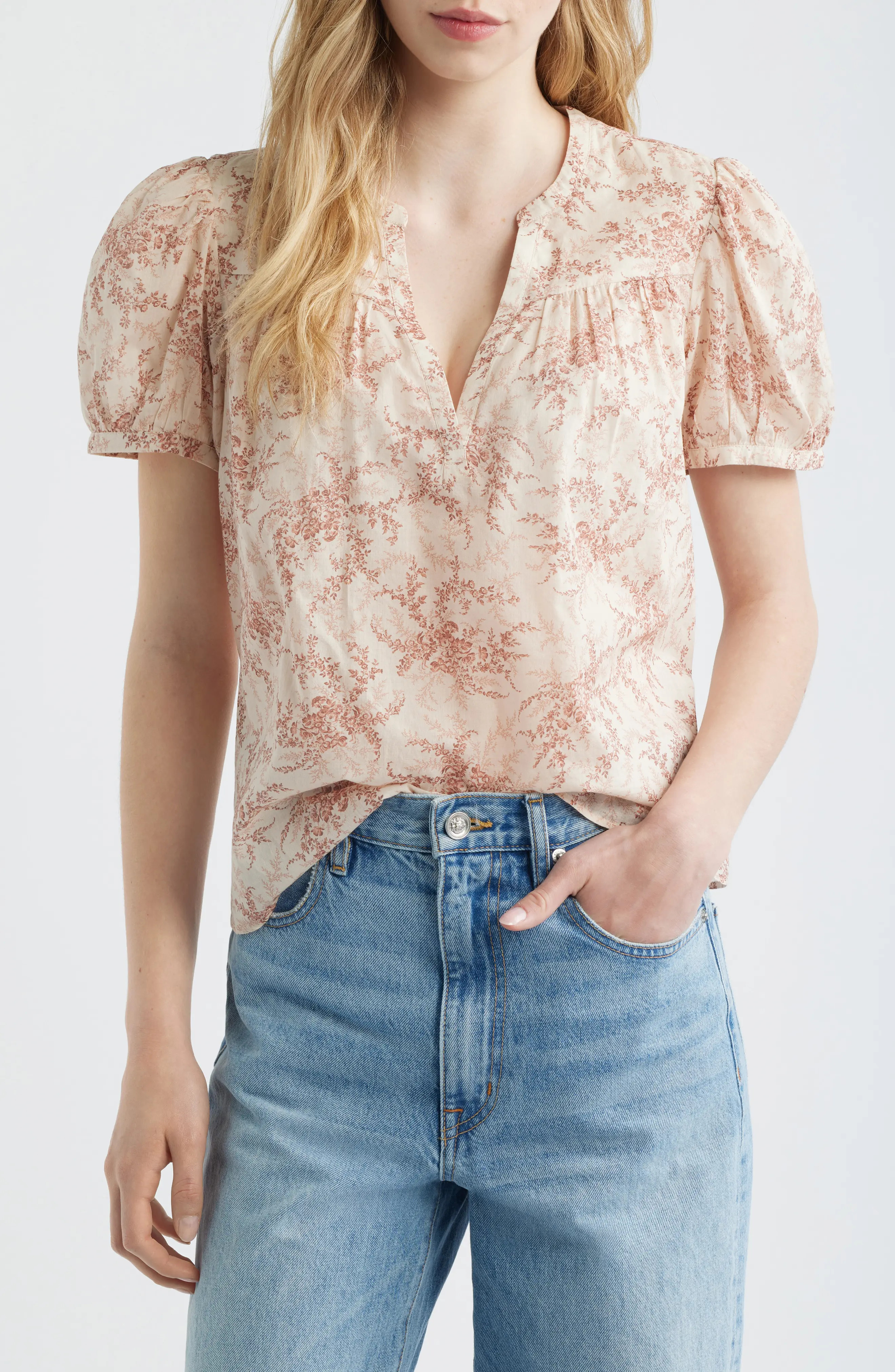PAIGE Marlena Floral Cotton Top (Women) | Nordstrom | Nordstrom
