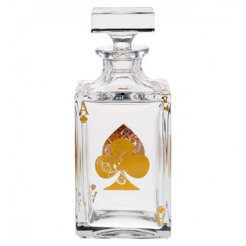 Vista Alegre Poker Whisky Decanter 9.1 in. H 3.7 in. W 3.7 in. L 27.1 oz. | Gracious Style