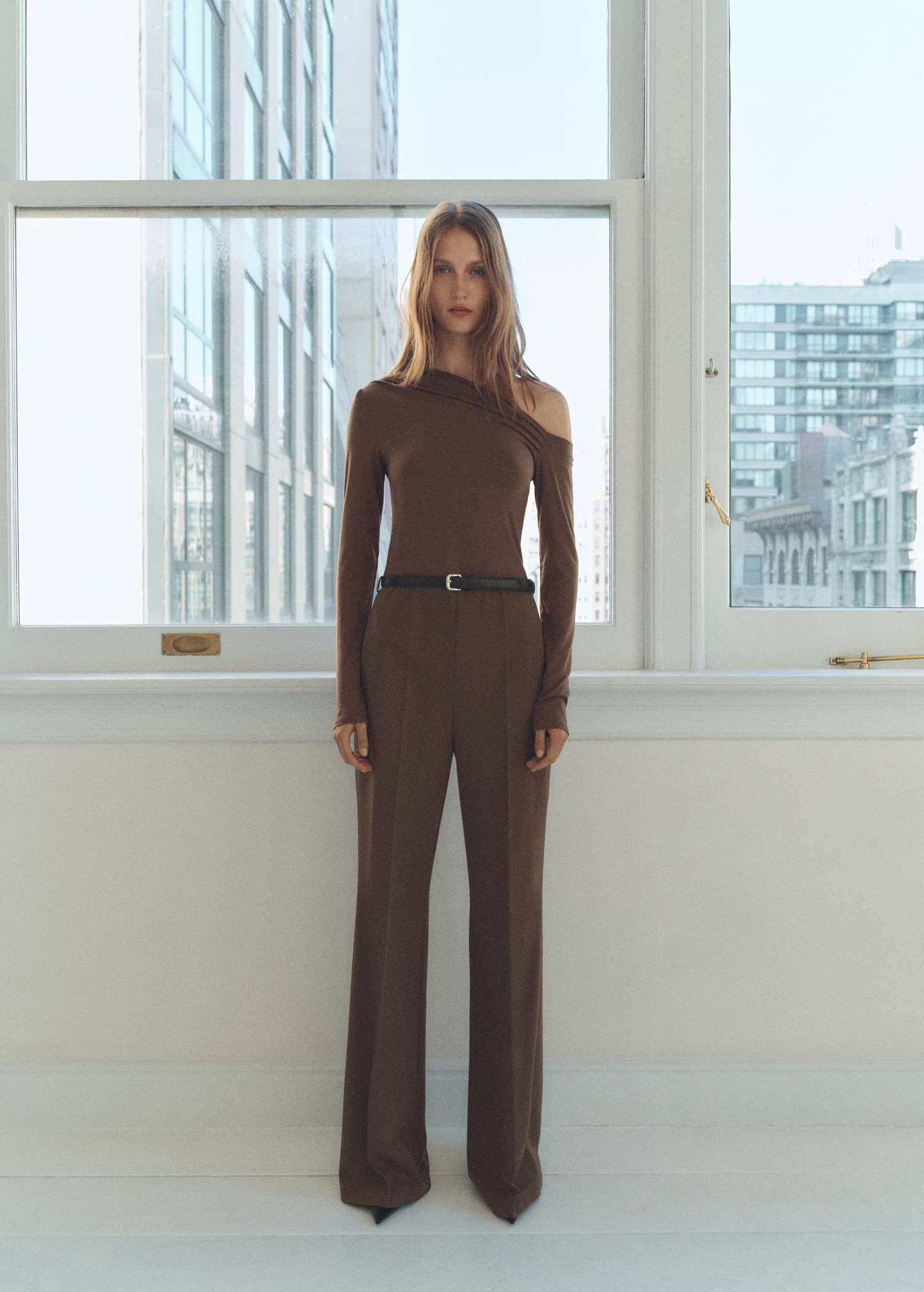 Asymmetric belt jumpsuit - Women | MANGO USA | Mango (US/MX/AU)
