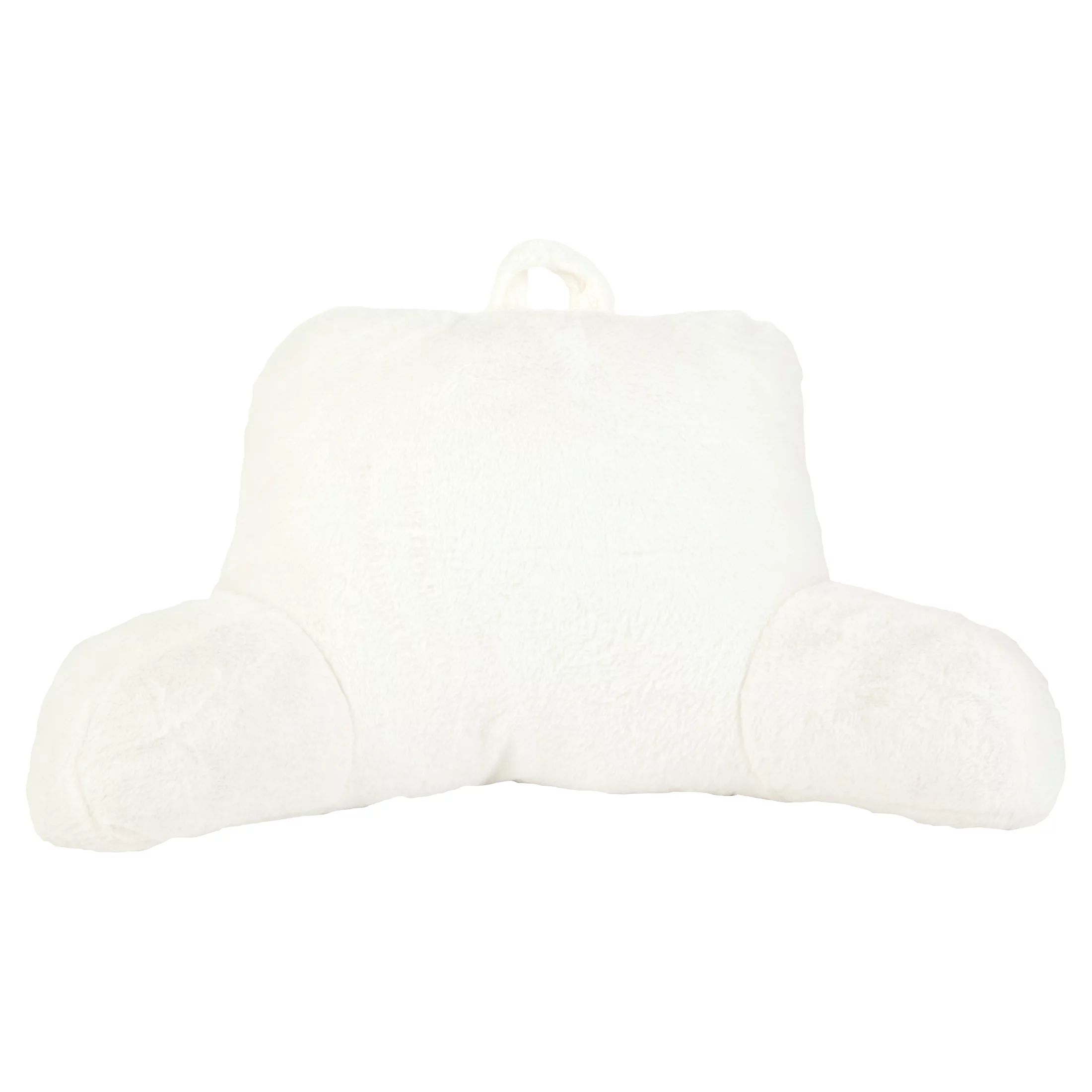 Mainstays Faux Fur Plush Bedrest Pillow, Specialty Size, Ivory, 1 Piece | Walmart (US)