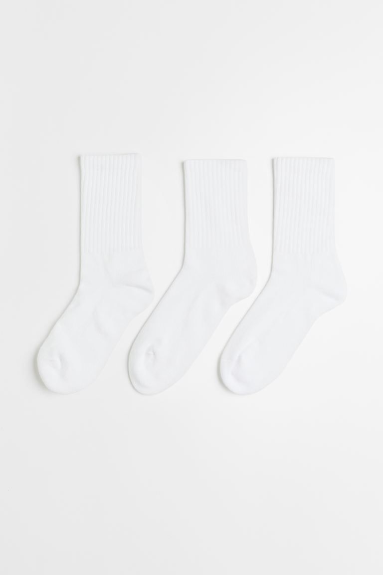 3-pack Socks - White - Ladies | H&M US | H&M (US + CA)