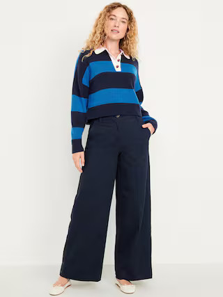 Extra High-Waisted Super Wide-Leg Chino Pants | Old Navy (US)