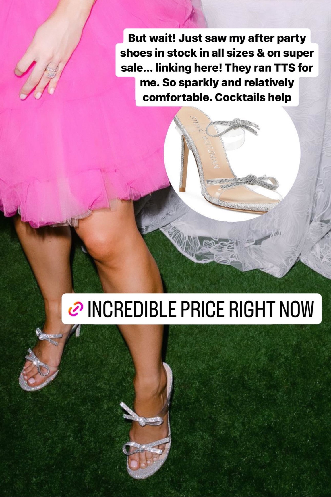 Sparkly after party wedding bow heels! They run true to size ✨ 

#LTKsalealert #LTKwedding #LTKshoecrush