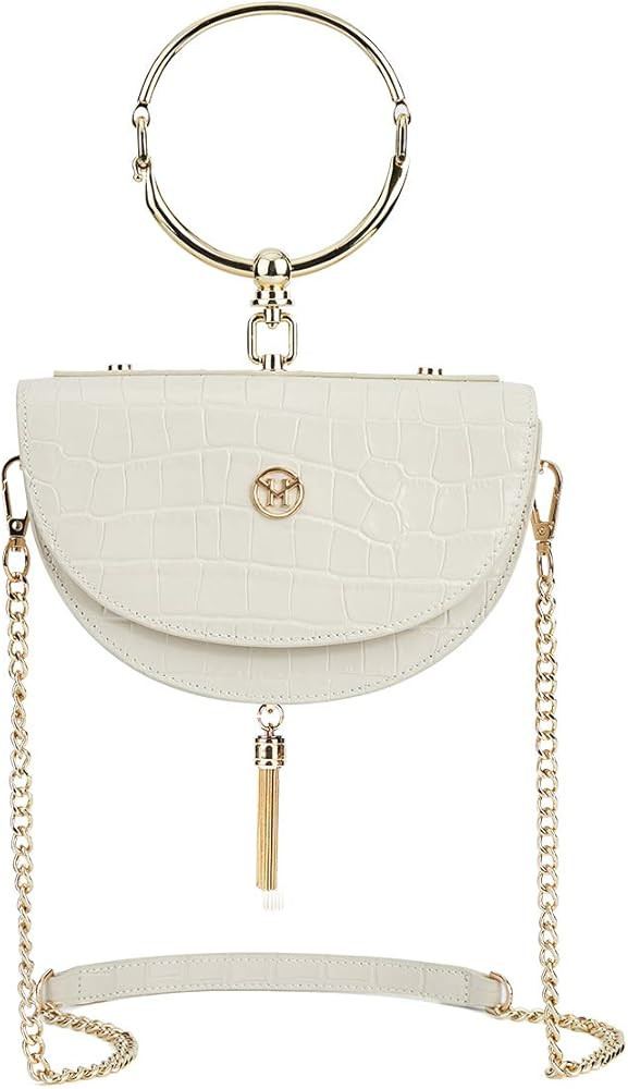 VICTORIA HYDE Tote Bags for Women Genuine Leather Vintage Half-moom Handbag Shoulderbag Best Gift... | Amazon (US)