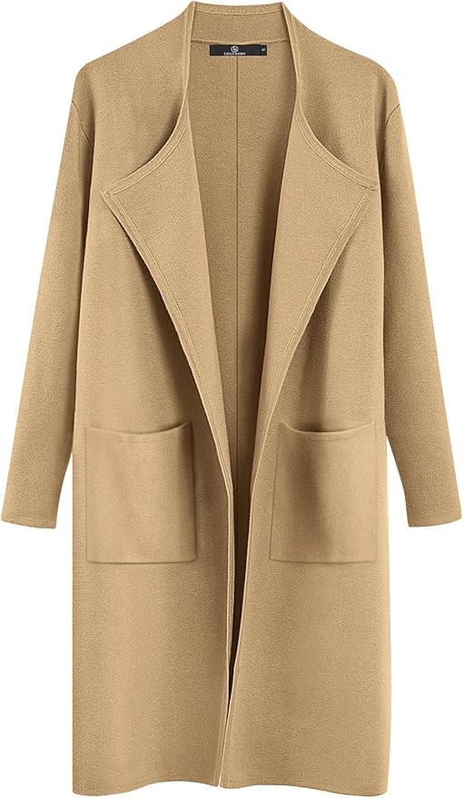 LILLUSORY Women's Long Knit Wool Cardigan Sweaters Oversized Fall Dressy Coatigan Jackets 2024 Wi... | Amazon (US)