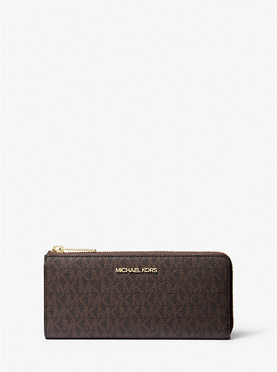 Jet Set Travel Large Logo Quarter-Zip Wallet | Michael Kors US