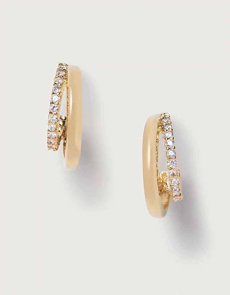Estella Bartlett Gold Plated Double Hoop Earrings | Jewellery & Hair Accessories | The  White Com... | The White Company (UK)