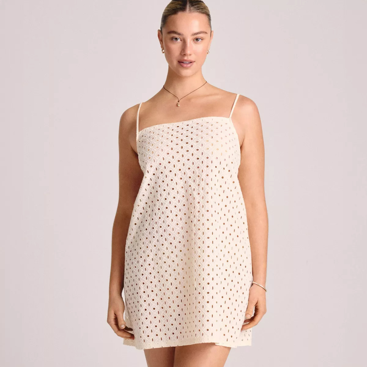 Vitamin A Women's Eyelet Mini Swim Cover Up Dress - White | Target