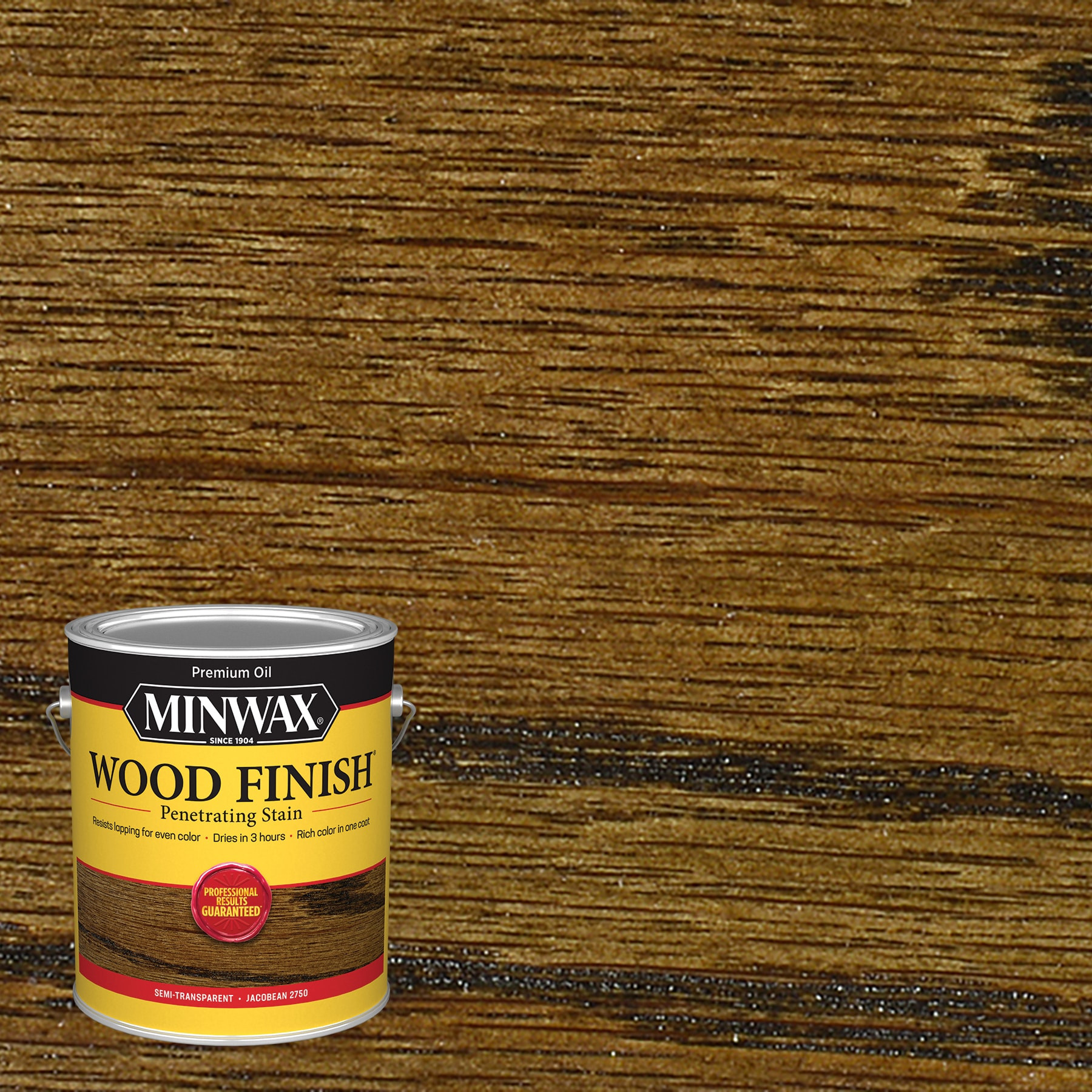 Minwax Wood Finish Oil-based Jacobean Semi-transparent Interior Stain ( 1-gallon ) in Black | 710820000 | Lowe's