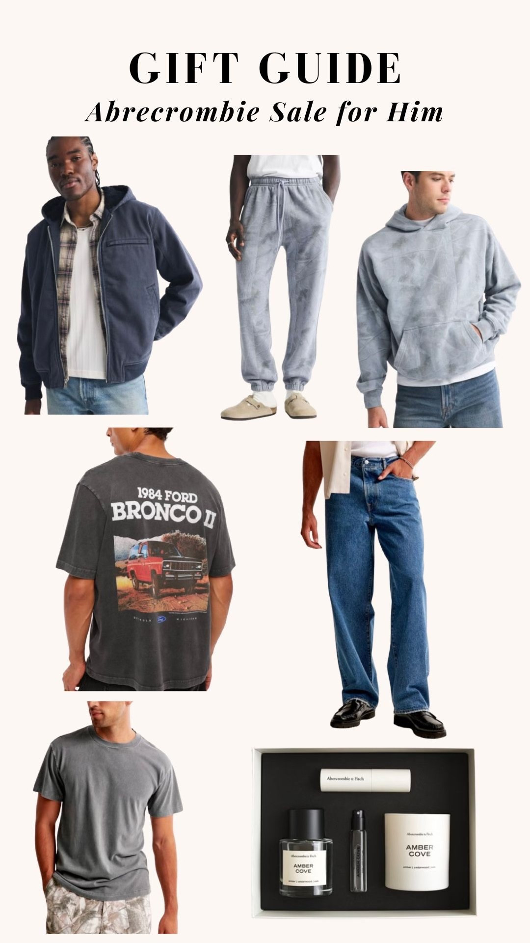Abercrombie sale items for him! 
Great gift ideas 
Abercrombie Sale 
Men’s clothes 
Gift for college son 

#LTKSaleAlert #LTKMens #LTKFindsUnder50