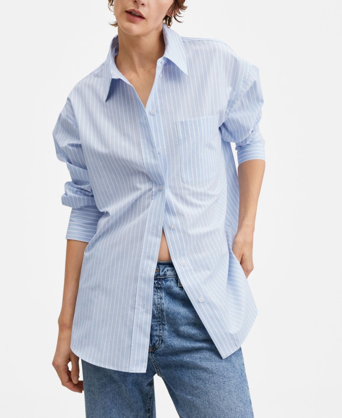 Mango Women's Oversize Cotton Shirt | Macys (US)