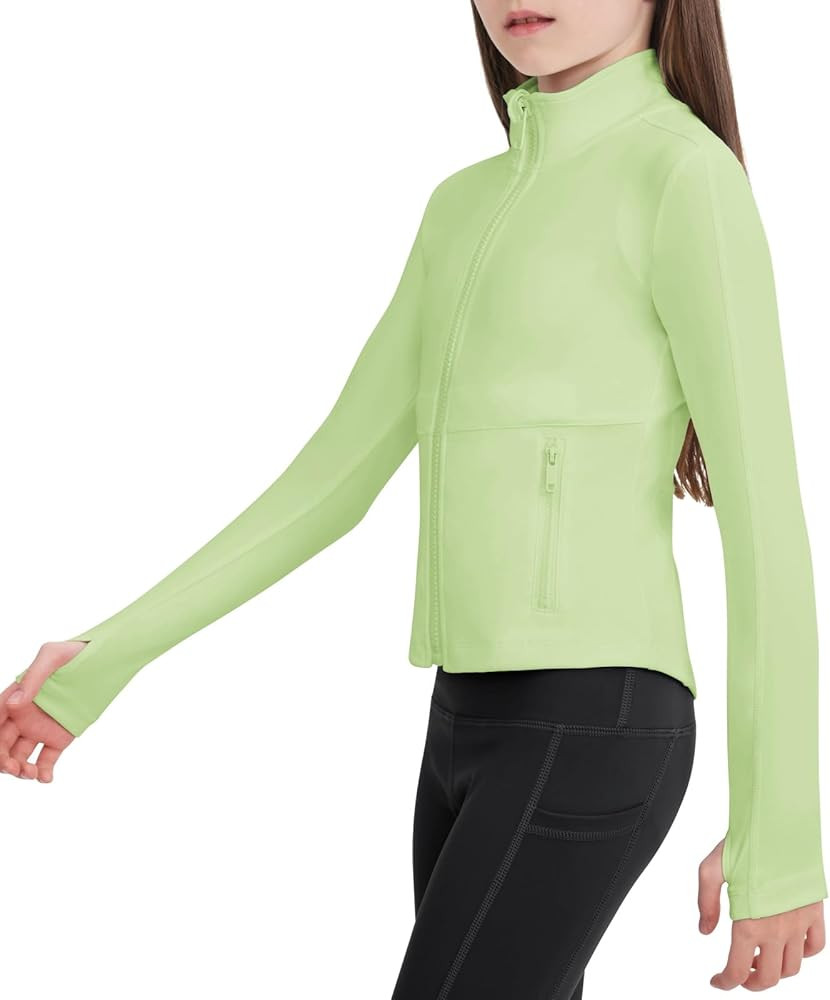 B&GCozy Girls Zip Up Jacket Horse Riding Shirts Athletic Yoga Lightweight Jackets for Girl 6-15 Y... | Amazon (US)