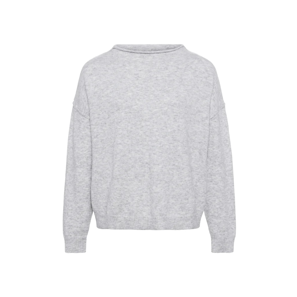 Cozy Knit Mock Neck Sweater | Charcoal | Nuuds US