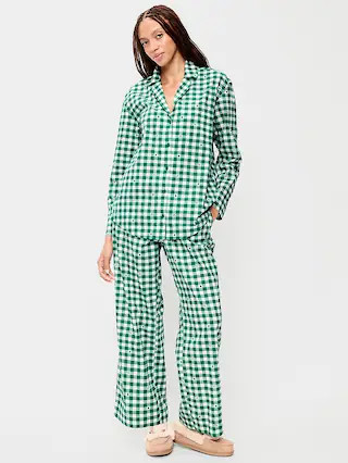 Poplin Pajama Pant Set | Old Navy (US)