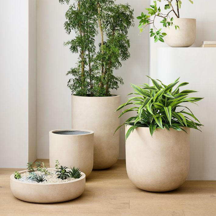 Radius Ficonstone Indoor/Outdoor Planters | West Elm (US)