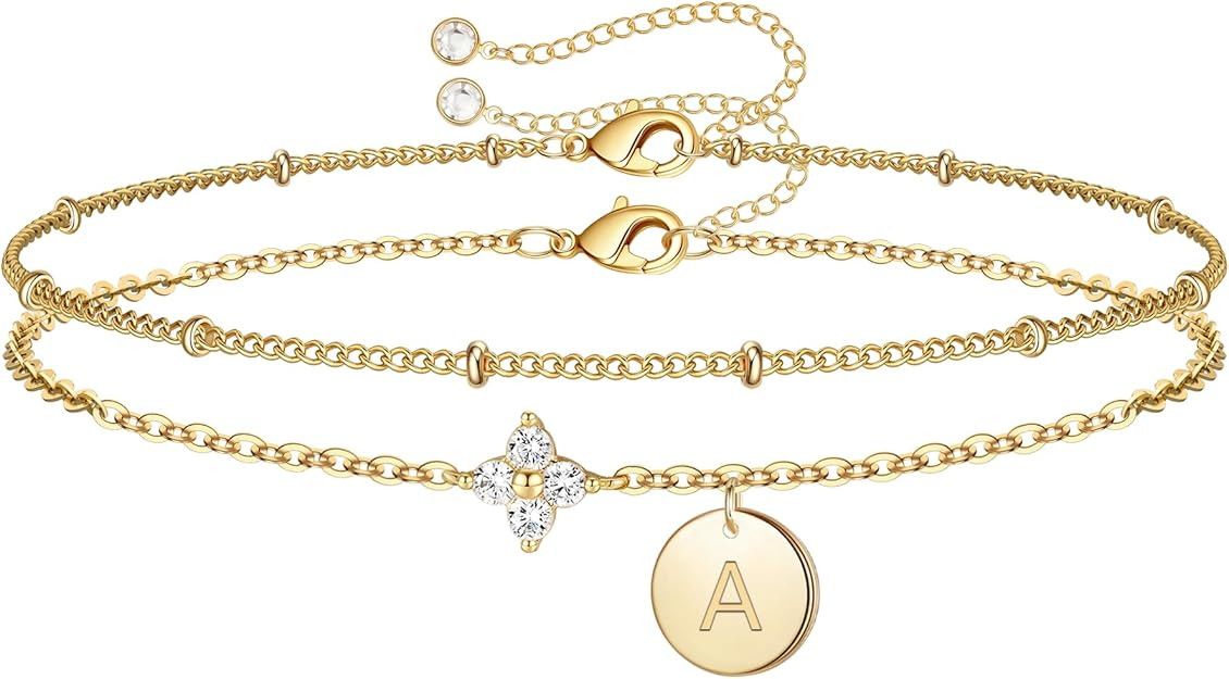 M MOOHAM Christmas Gifts for Teens Women Bracelets - Dainty Four Leaf Clover Bracelet for Women T... | Amazon (US)