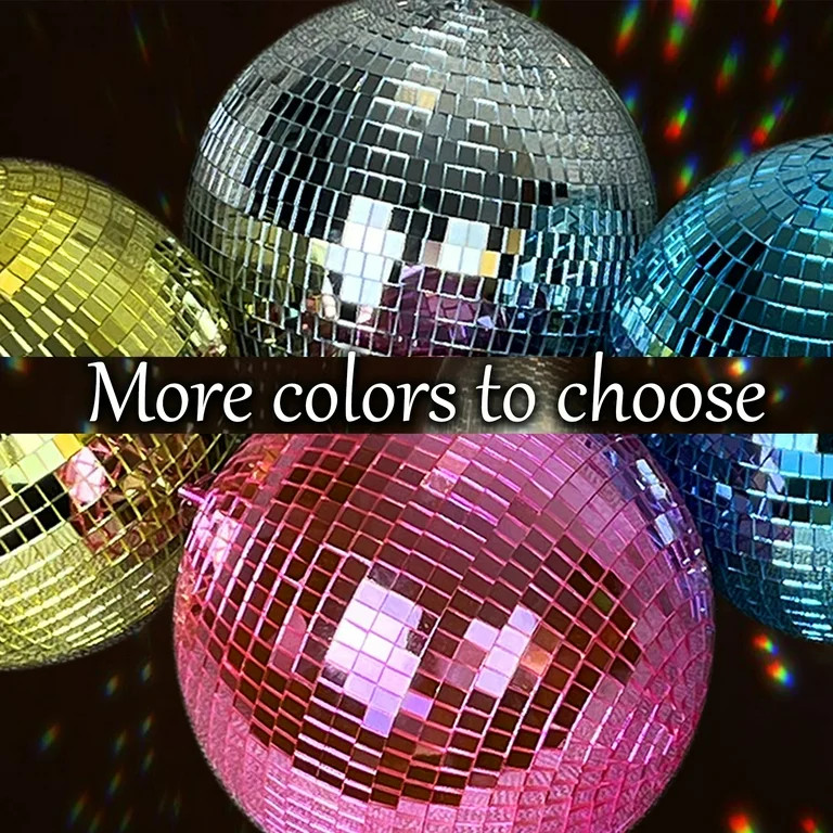 Mirror Disco Ball - 8 inch Blue Hanging Disco Ball for Party Wedding Holiday Home Decoration by J... | Walmart (US)