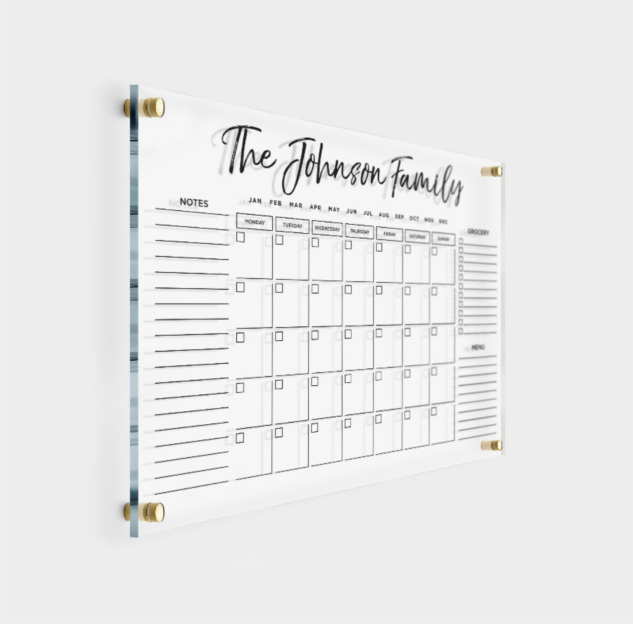 Our personalized acrylic calendar from Etsy! We keep ours in the kitchen to help stay organized. Such a great housewarming gift too!

#LTKhome #LTKfamily #LTKFind