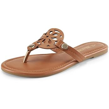DREAM PAIRS Women's Flip Flops Comfortable Soft Cushion Slide Slip on Summer Beach Thong Flat San... | Amazon (US)