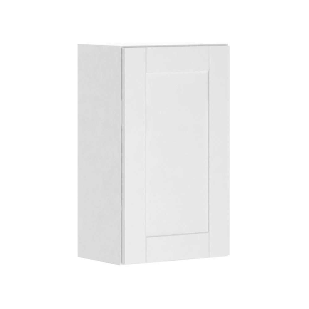Princeton Shaker Assembled 18x30x12 in. Wall Cabinet in Warm White | The Home Depot