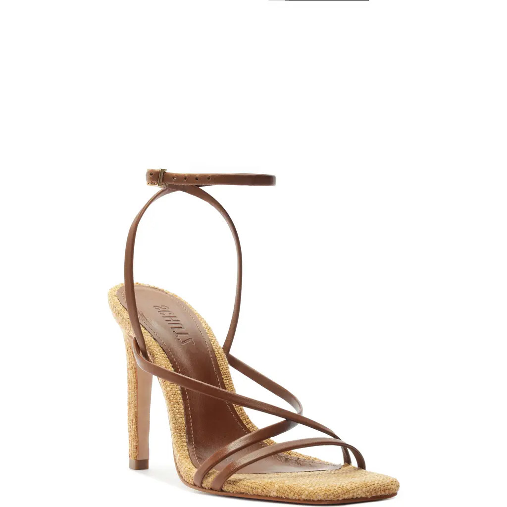 Schutz Bari Ankle Strap Sandal in Caramel Coffee at Nordstrom, Size 9.5 | Nordstrom